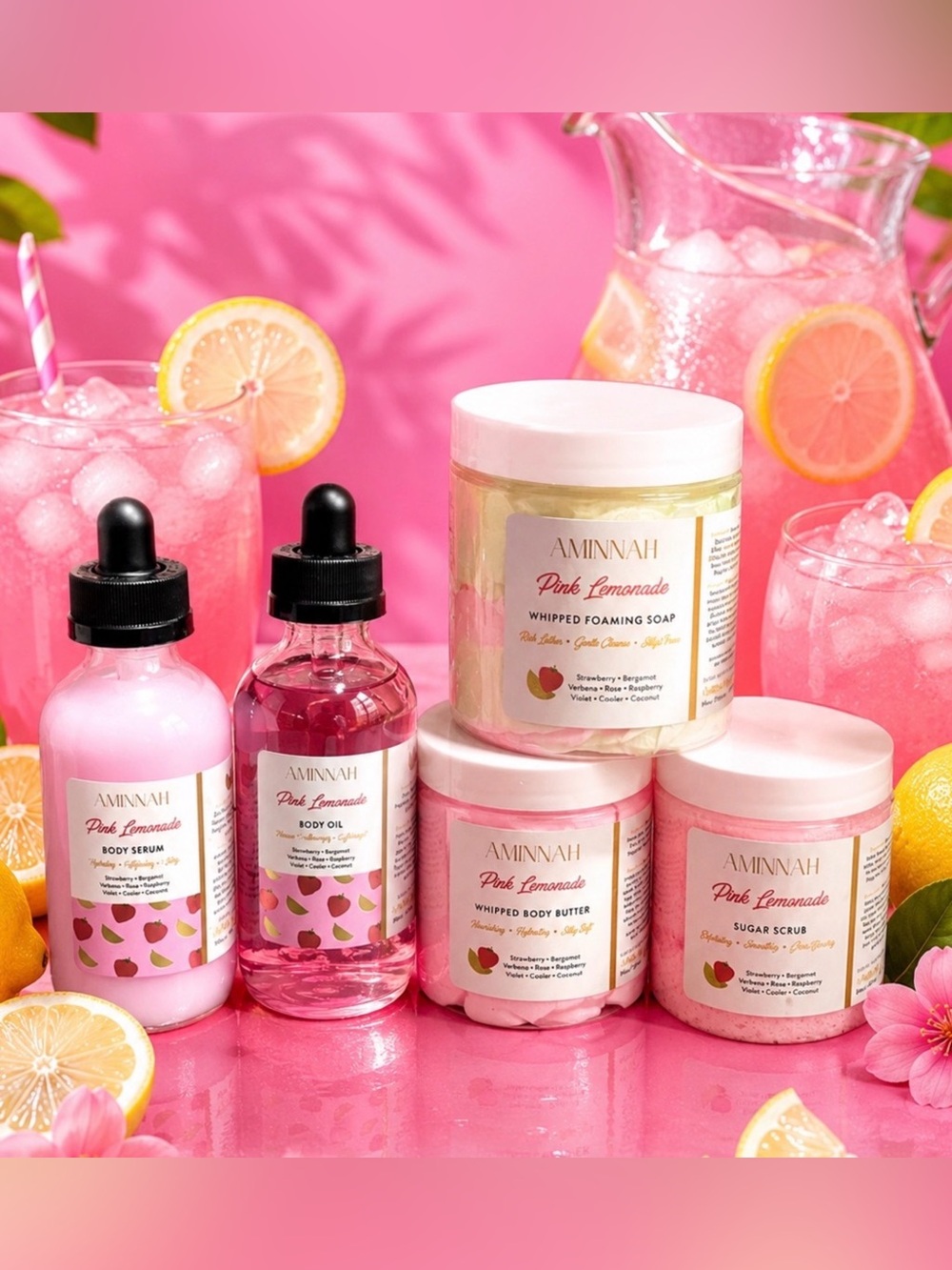 Aminnah Pink Lemonade Whipped Body Butter - Picture 3 of 3